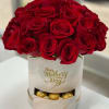 Beautiful round box with 30 Roses custom text optional 