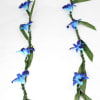 This refined Ti Leaf with Orchid Blue Lei is twisted with blue