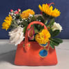 A vibrant mix of yellows, whites, and pinks, playfully arranged in a