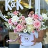 Mixed flowers, including French roses, range from romantic and gentle to edgy