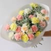 A bouquet of delicate and textured carnations is like a cloud of