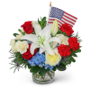 Celebrate the patriotic spirit with our Freedom Remembrance floral design! Featuring a