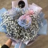3 roses bi-color bouquet.