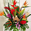 Hawaiian life comes to you with this tropical arrangement full of birds