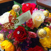 This is a beautiful sweet smelling custom floral bouquet with diamonds in