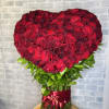 125 roses beautifully arranged in a heart shaped for me a beautiful