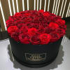 Our signature flat box filled with 45 everlasting roses that last up