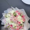 A sweet, romantic swirl of soft pinks and creamy whites that feels