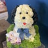This doggie is made completely out of fresh flowers perfect for any