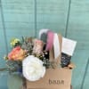Flower arrangement and chocolate set is the perfect gift for any occasion!