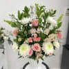 Mixed flowers with greens, please call us at 203-456-3358 for color suggestions.
