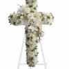 Our Cross Arrangement comes in two sizes 22&quot; and 24&quot;. The flowers
