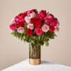 This elegant, sophisticated bouquet combines classic Valentine&#039;s Day roses with a pop