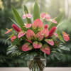 Anthurium book with pops of Ginger blooms and premium foliage will set