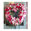 A beautiful and elegant European-style wreath in the shape of a heart