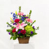 Send some joy to a loved one with this beautiful colorful basket