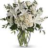 A dreamy bouquet of white sympathy flowers is a comforting reminder of