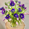 Product Information
Theme Colors: Purple

Featured Blooms: Tulips, Poppies, Wax Flower.

HK Flowers have a