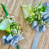 Made from fresh flowers, a corsage looks like a petite flower arrangement
