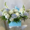 Theme Colors: Shades of white, blue and green 

Featured Blooms: Roses, Hydrangeas