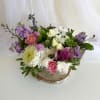 Theme Colors: Shades of purples with pinks and white

Featured Blooms: Roses, Mums
