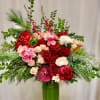 Product Information
Theme Colors: Shades of red &amp; pink

Featured Blooms: Roses, tulips, orchid