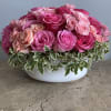 Wow!! A grand display of spray roses, standard roses and premium greenery