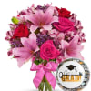 Celebrate all their accomplishments with a fun fuchsia bouquet of roses and
