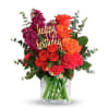 Fill someone&#039;s birthday with color! This brightly colored birthday flower bouquet is