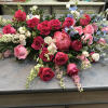 Show your enduring adoration with this elegant spray. Stunning white/pink and fuchsia