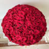 200 Red Roses arranged in a glass or ceramic vase