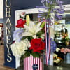 Chaney&lsquo;s floral interpretation of celebrating and honoring the United States of America.