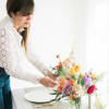 Lovely mix of spring blooms in Aquarela&rsquo;s signature style. Blooms and palette