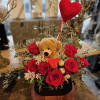 Arrangement with a bear plush and chocolates is Deluxe.
Something different and cute