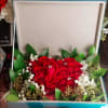 This arrangement is arranged in a box that after enjoying the flowers
