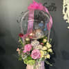 Beautiful mixed flower arrangement in a modern box. 

This arrangement is approximately