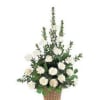 White Carnation Basket