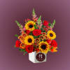 Embrace the essence of fall with our Harvest Radiance flower arrangement! Featuring