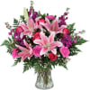 This arrangement is every girl&#039;s dream come true! Stunning stargazer lilies, pink