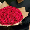 Signature hand-tied bouquet
50 long stem red roses

*This bouquet does not include a