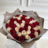 MFS 50 Rose Bouquet 
Red / White Roses 

*This bouquet does not