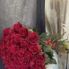 Beautiful red long roses