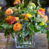 A lush arrangement of cool green and blue textures that drape over