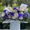 Amazing arraignment with with gorgeous hydrangea ,anemones and purple orchids