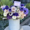 Amazing arraignment with with gorgeous hydrangea ,anemones and purple orchids