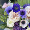 Amazing arraignment with with gorgeous hydrangea ,anemones and purple orchids