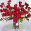 The classic for your special recipient. One dozen long-stemmed roses arranged with