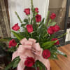 Won&rsquo;t you be mine!? This one sided dozen roses with Bow, is