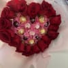 Heart shaped with chocolate