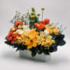 The combination of the vibrant orange and red, the delicate white, and